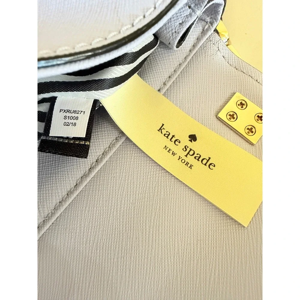 Kate Spade Brydie Tile Blue White Crossbody Bag Leather Preppy
